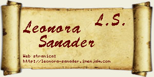 Leonora Sanader vizit kartica